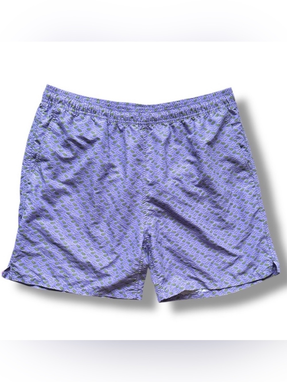 Southern Pines Purple Dead Fish Patterned Swim Shorts Men’s Size XL Summer Beach